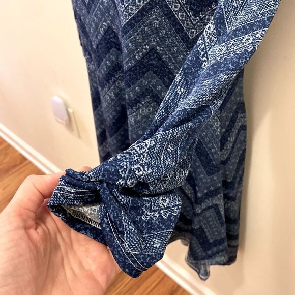 Pretty Young Thing Denim Chevron Hi-Low Tunic Dress Top NWT- XL - Picture 3 of 6